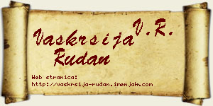 Vaskrsija Rudan vizit kartica
